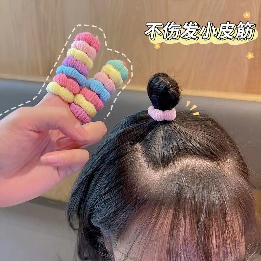 26CHAYA✨ 100 เส้น ยางรัดผม สีพาสเทล สดใส เส้นนุ่มฟู สีหวาน ไม่กินผม