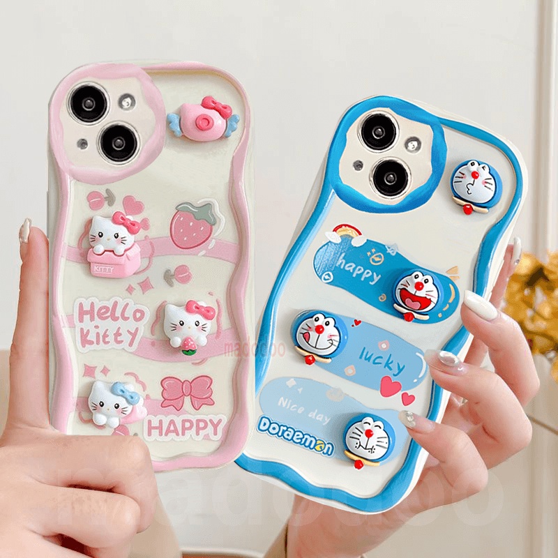 เคส Cute Cartoon 3D Doll for iPhone 16 15 14 Pro Max 13 12 11 ProMax X XS XR 7 8 6 6S Plus SE 2020 W