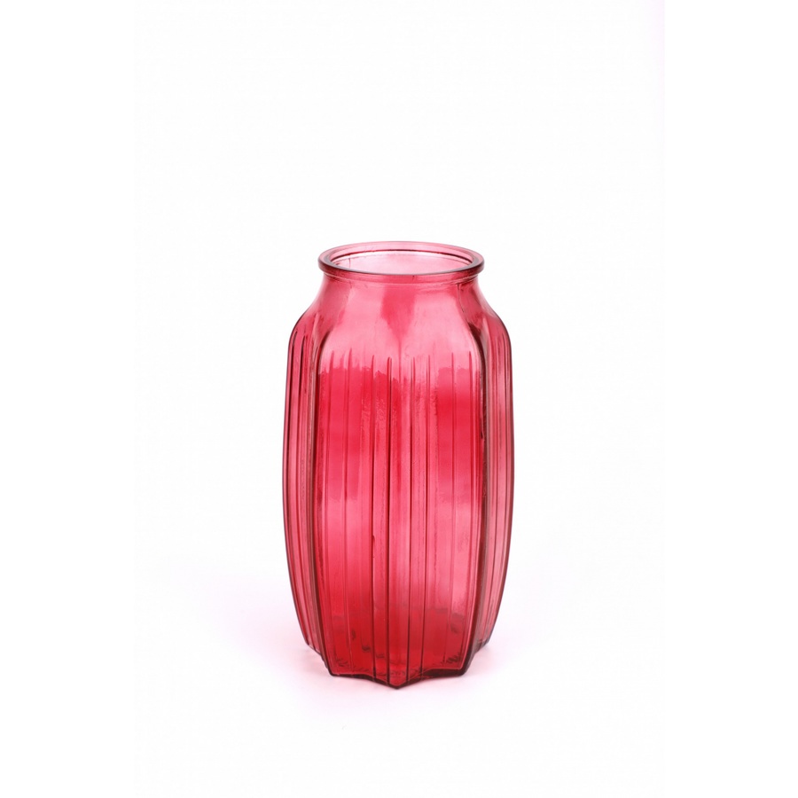 Shopping Idea-COZY แจกันแก้ว ขนาด 10x22.5 ซม.รุ่น Faris-R สีแดง ฮิตติดเทรน