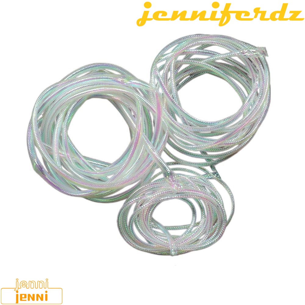 JENNIFERDZ Fish Scale Body Tube Fish Lure เครื่องมือตกปลา Pearl White 2mm 4mm เหยื่อปลาแฟลชหลอดถัก