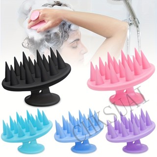 แปรงนวดหนังศีรษะ ซิลิโคน กันลื่น ดูแลสุขภาพ พร้อมด้ามจับ แบบ…