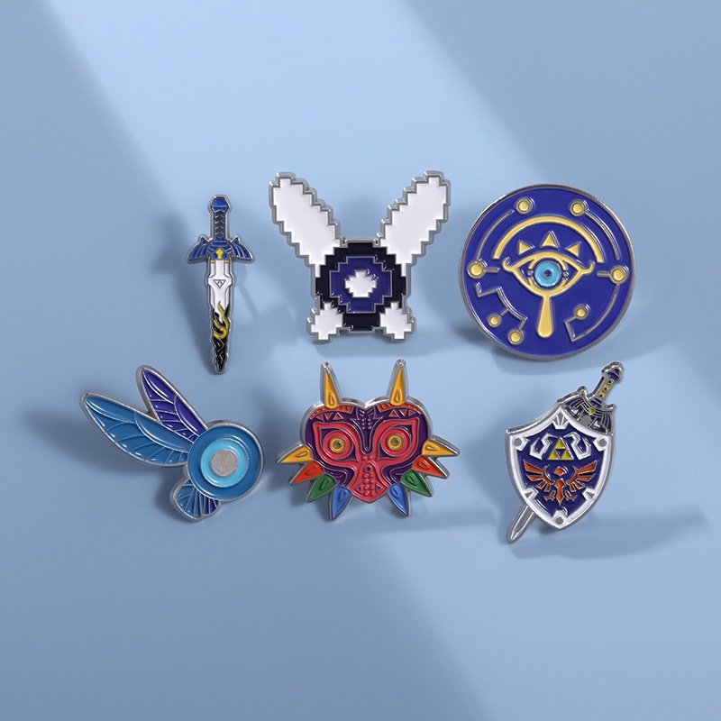 เข็มกลัด ลายอนิเมะ Legend of Zelda Breath of The Wilderness เหมาะกับของขวัญ สําหรับเพื่อน