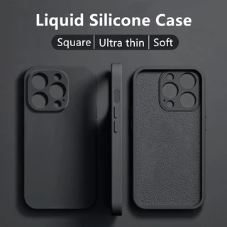 Original SquareซิลิโคนเหลวสําหรับiPhone 17 16 Pro Max 15 Pro Max 7 8 Plus 14 15 Plus 12Pro 12 Pro Max 15 16 Plus 13 14 Pro Max 17 Pro Max 17 Airกันกระแทกนุ่มกรณี