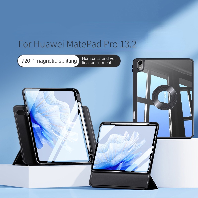 เคสแท็บเล็ต แบบแม่เหล็ก ถอดออกได้ พร้อมช่องใส่ดินสอ สําหรับ Huawei MatePad Pro 13.2 นิ้ว 2023 MatePad 11.5 Air 11.5 Pro 10.8 11 M6 10.8