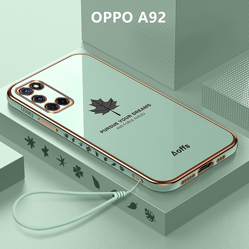 เคส OPPO A92 case อ่อนนุ่ม ลายใบเมเปิ้ล เคสมือถือ เคสโทรศัพท์ OPPO A92