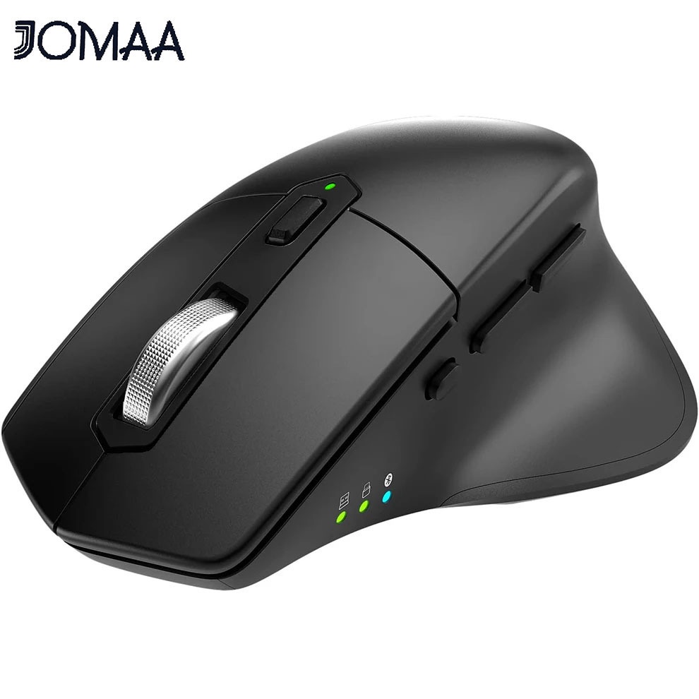 Jomaa เมาส์บลูทูธไร้สาย แบบชาร์จไฟได้ ออกแบบตามสรีรศาสตร์ สําหรับคอมพิวเตอร์ เดสก์ท็อป พีซี แล็ปท็อป M.c i Pad