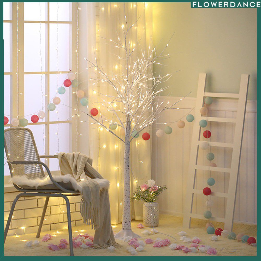 60 ซม.Creative Birch LED โคมไฟตั้งโต๊ะต้นไม้ทองแดงลวดตารางโคมไฟแบตเตอรี่หรือ USB Night Light สำหรับห้องนอน Home ตกแต่งคริสต์มาสดอกไม้