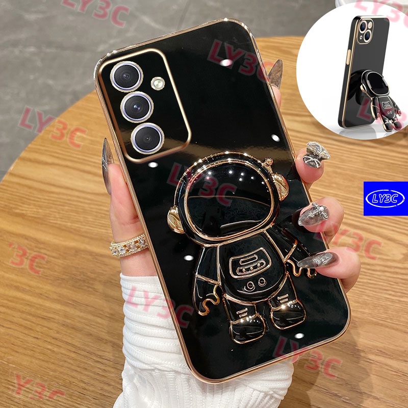 เคสซิลิโคน ลายนักบินอวกาศ พร้อมขาตั้ง สําหรับ Samsung A24 M12 M02 A03 CORE A04 M13 4G M32 5G Note 10 Lite 20 Ultra