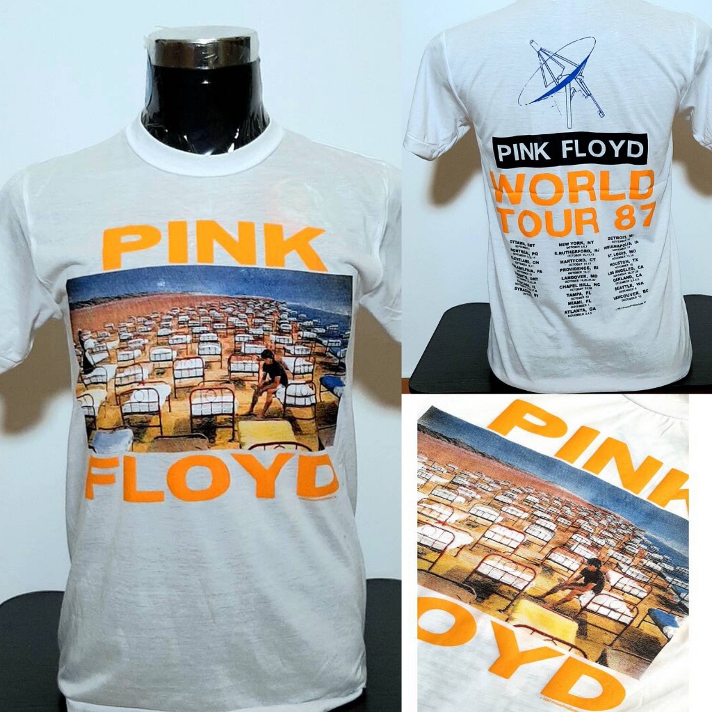 🤝Band Vintage Reprint Pink Floyd World Tour 1987 Tees🖖