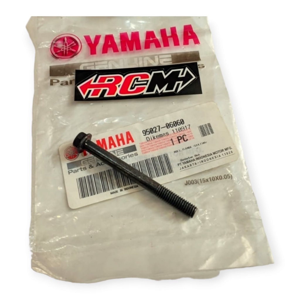 95027-06060 FLAANGE BOLT CVT TOP COVER BOLT MIO SOUL FINO CARBON ORIGINAL YAMAHA YGP ของแท้