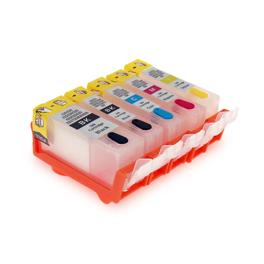 5 Colors PGI-520 CLI-521 Refillable Ink Cartridges For Canon PIXMA iP3600 IP4600 MP540 MP620 MP630 M