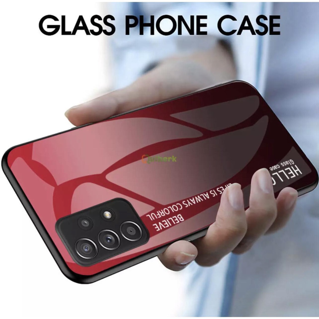 เคส Samsung A73 / A71 / A70 เคสซัมซุง เคสกระจกสองสี เคสกันกระแทก TPU Case