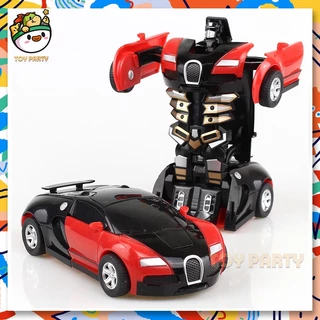【⭐24ชม.⭐ของเล่นรถHit Impact Deformation หุ่นยนต์ของเล่นพร้อมฟังก์ชั่นดึงกลับรถแปลงร่างหุ่นยนต์เปลี่ยนรูปรถเปลี่ยน