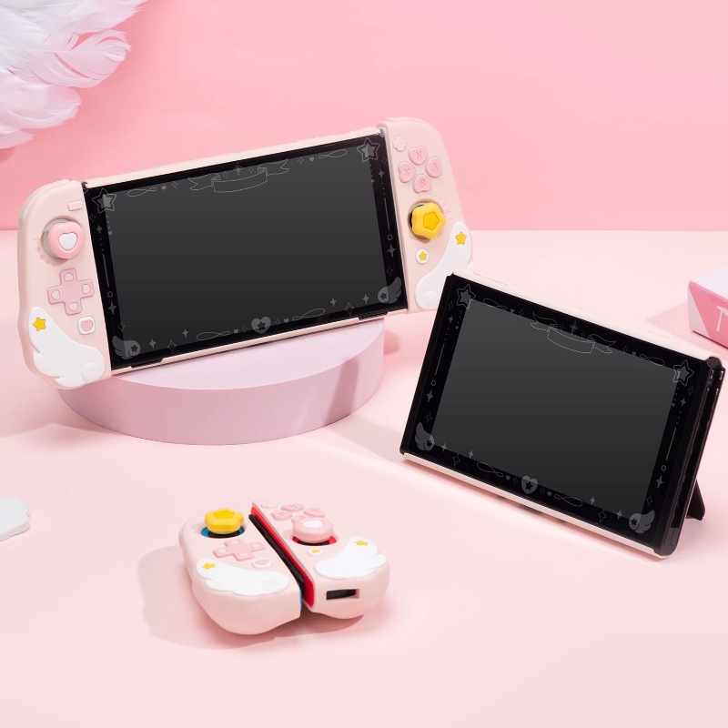 Geekshare ฟิล์มกันรอยหน้าจอ ลายปีกดาว สําหรับ Nintendo Switch and Switch OLED