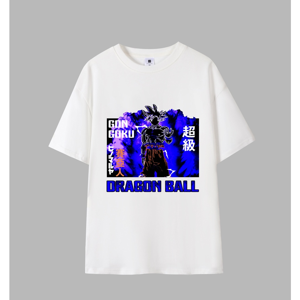 แฟชั่น เสื้อยืดพิมพ์ลาย เสื้อยืดแขนสั้น (Seven Dragonball) Wukong Anime เสื้อยืดลำลอง S-5XL