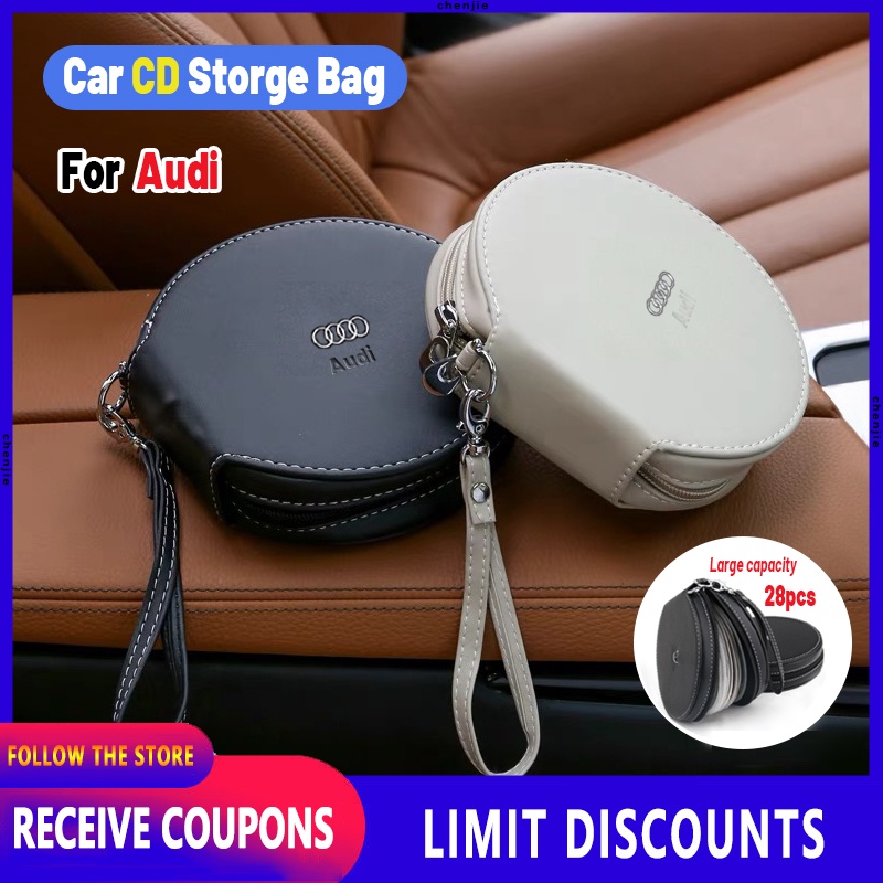 คุณภาพสูง Car CD Storage Bag Disc Case Zipper Pouch Car Home CD DVD VCD DVD Disc Storage Bag สําหรับ