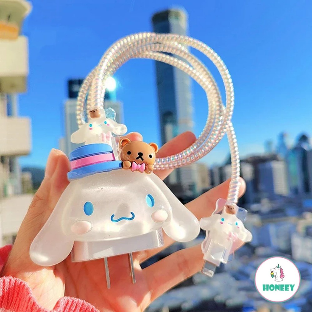 ปลอกป้องกันสายชาร์จ ลายการ์ตูน Sanrio Cinnamoroll สําหรับ iPhone 18 20W