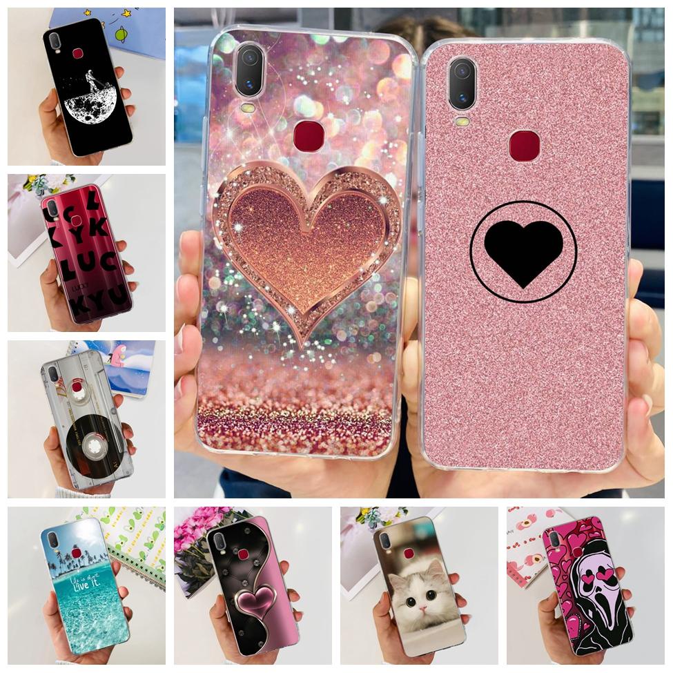 Vivo Y11 2019 เคส Vivo 1906 ใส ความงาม แมวน่ารัก ดอกไม้ ทาสี กันกระแทก กันชน Vivo Y11 เคสโทรศัพท์