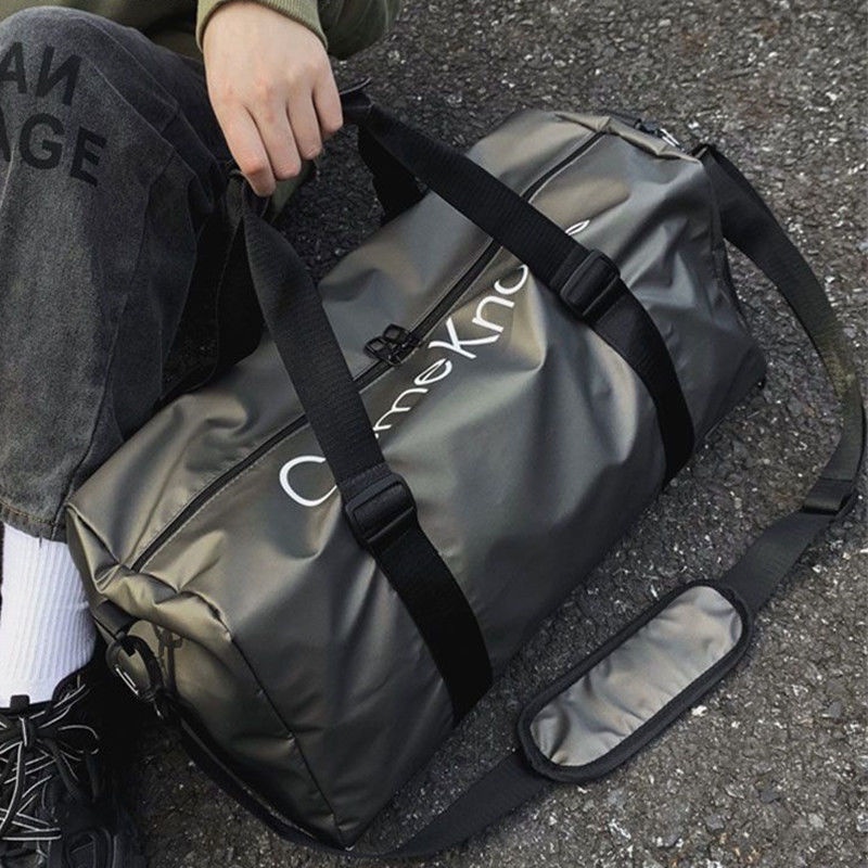 LABER LEE กระเป๋ากีฬายิมผู้ชายความจุสูงแบบพกพา Camping Travel เดินป่ากันน้ํา Duffel กระเป๋าเดินทาง