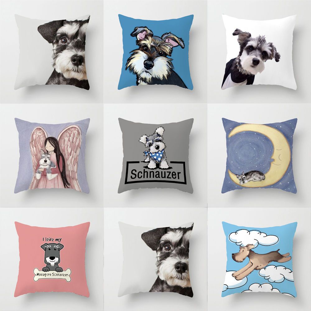 Schnauzer หมอนเบาะรองนั่งโซฟา สําหรับสัตว์เลี้ยง สุนัข รถยนต์
