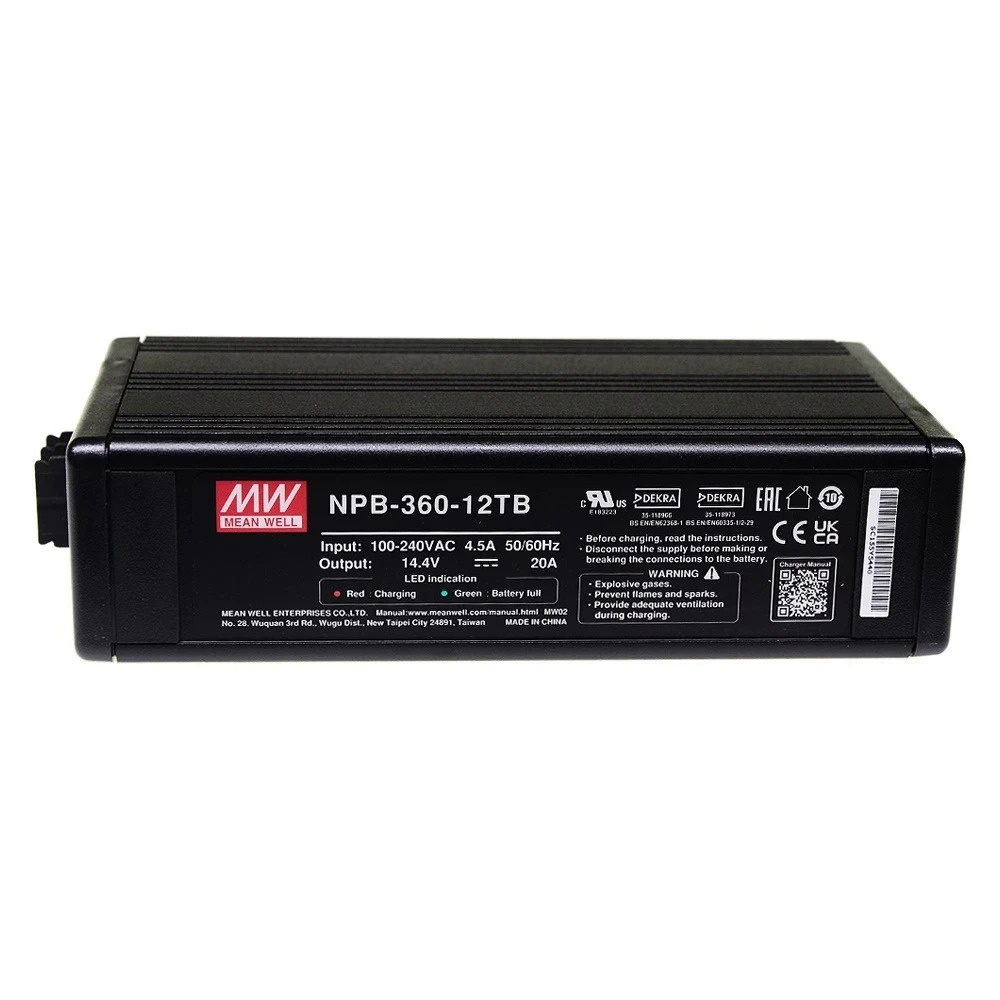 MEAN WELL 360W Charger NPB-360 Series 14.4V 28.8V 57.6V สําหรับเข้ากันได้กับแบตเตอรี่ลิเธียมไอออนตะก