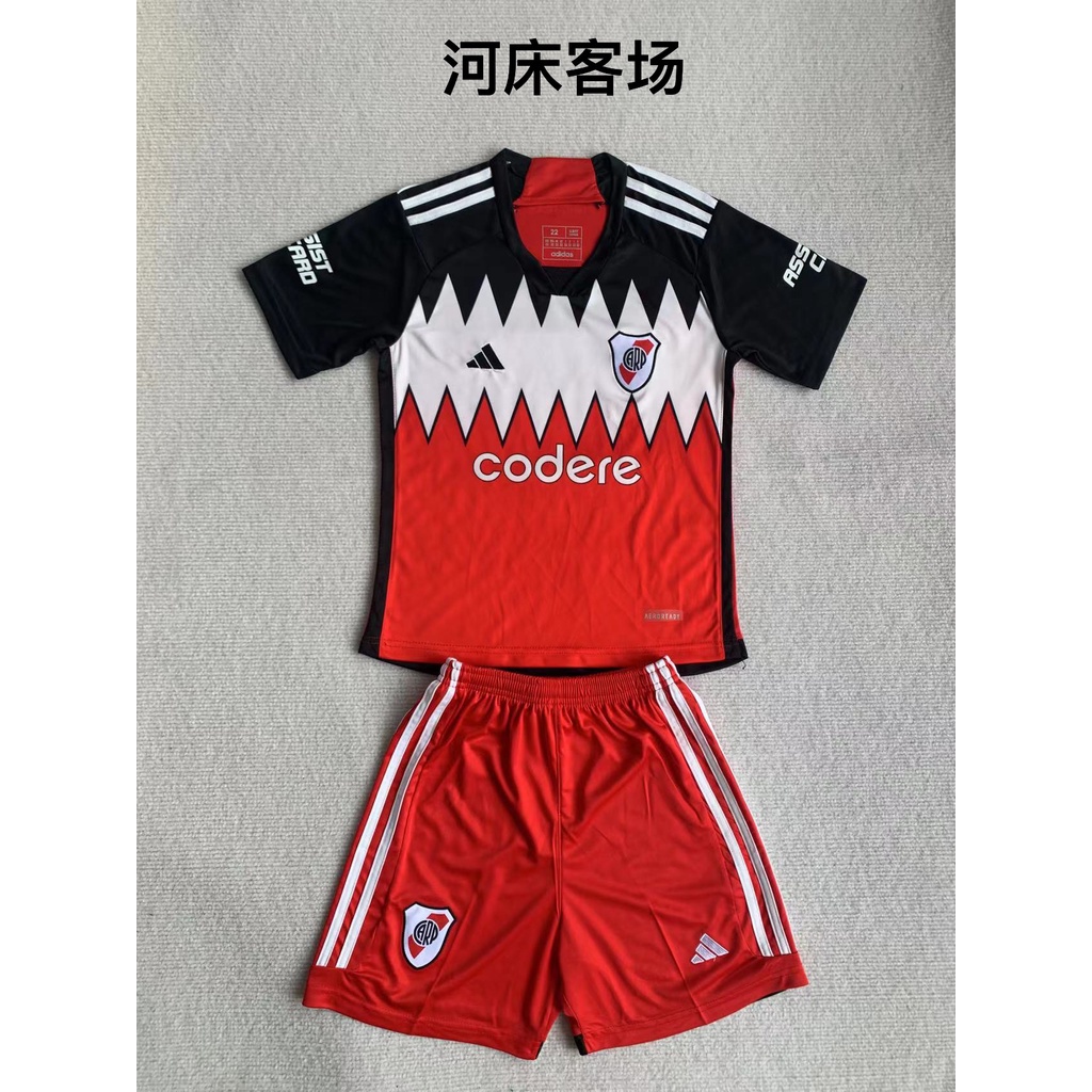 ใหม่ 2023 River Plate Away Jersey ชุดผู้ใหญ่ฟุตบอลชายการฝึกอบรมเด็ก Jersey Training เสื้อผ้า 23-24 A