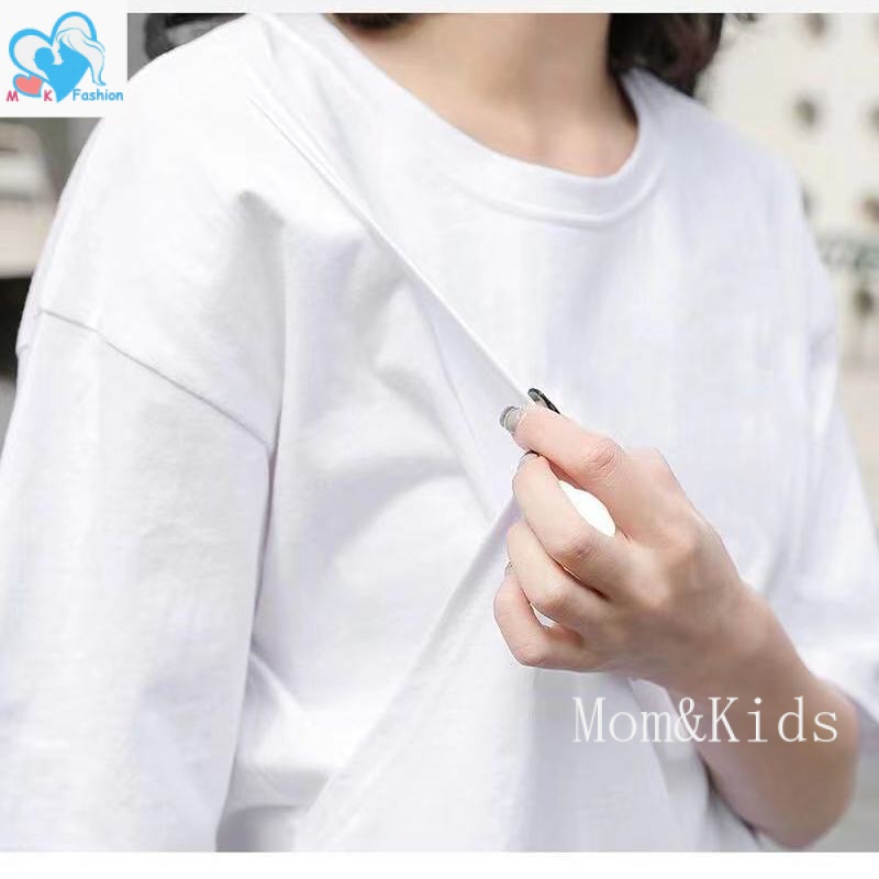 Mom & Kids เสื้อพยาบาล ชุดนอน แขนสั้น เปิดด้านข้าง แฟชั่นฤดูร้อน สําหรับคุณแม่ และเด็ก 40-100 กก. เหมาะกับการให้นมบุตร 2024 - รูปที่ 6