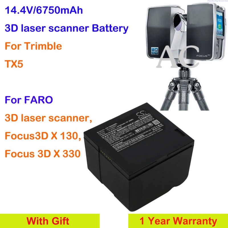 AC Cameron Sino 6750mAh battery ACCSS6001 for FARO 3D laser scanner, Focus3D X 130, Focus 3D X 330, 