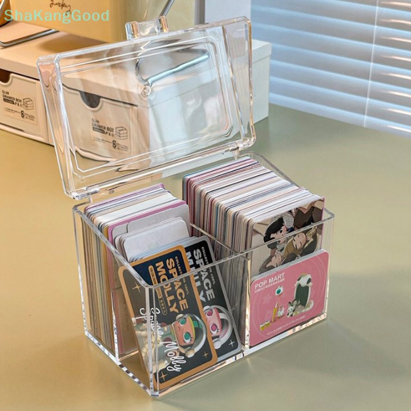 Skth กล่องอะคริลิคใส 400 โปสการ์ด 12x10.5 ซม. พร้อม 2 ช่อง สําหรับโปสการ์ด รูปภาพ SKK