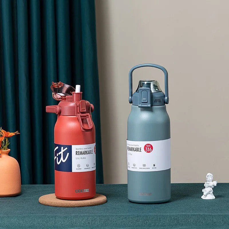 DODGE กระบอกน้ำสแตนเลสเก็บความร้อนเเละเย็น รุ่นหูหิ้ว 900ml 1300ml 1700ml (ของแท้) รูปที่ 2
