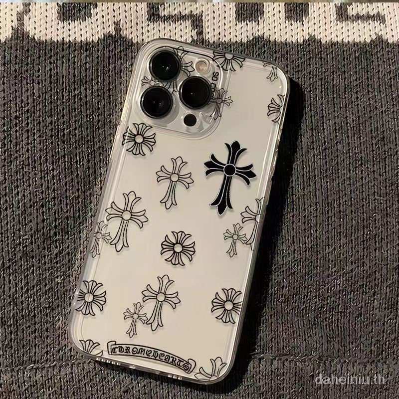 เคสโทรศัพท์มือถือแบบนิ่ม ลายไม้กางเขน สําหรับ Apple 15 14 13promax 12 11pro xr xs 7 8plus E7E8