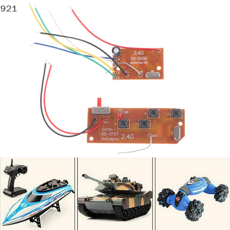 Yueyanaaa บอร์ดรับส่งสัญญาณ 2.4G 4CH RC 27MHz PCB พร้อมเสาอากาศวิทยุ สําหรับรถบรรทุกบังคับ