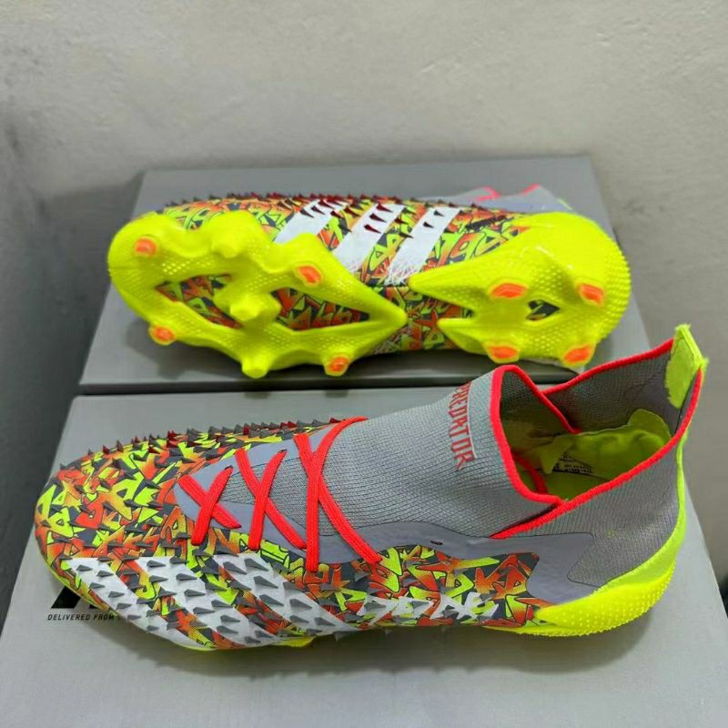 Adidas 2021 FG PREDATOR FREAK.1 kids soccer football shoes cleat boot kasut bola budak