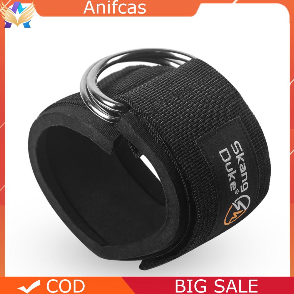 Anifcas 1/2 ชิ้น หัวเข็มขัดข้อเท้า กันเหงื่อ แหวนตัว D อุปกรณ์ออกกําลังกาย ป้องกันเท้า
