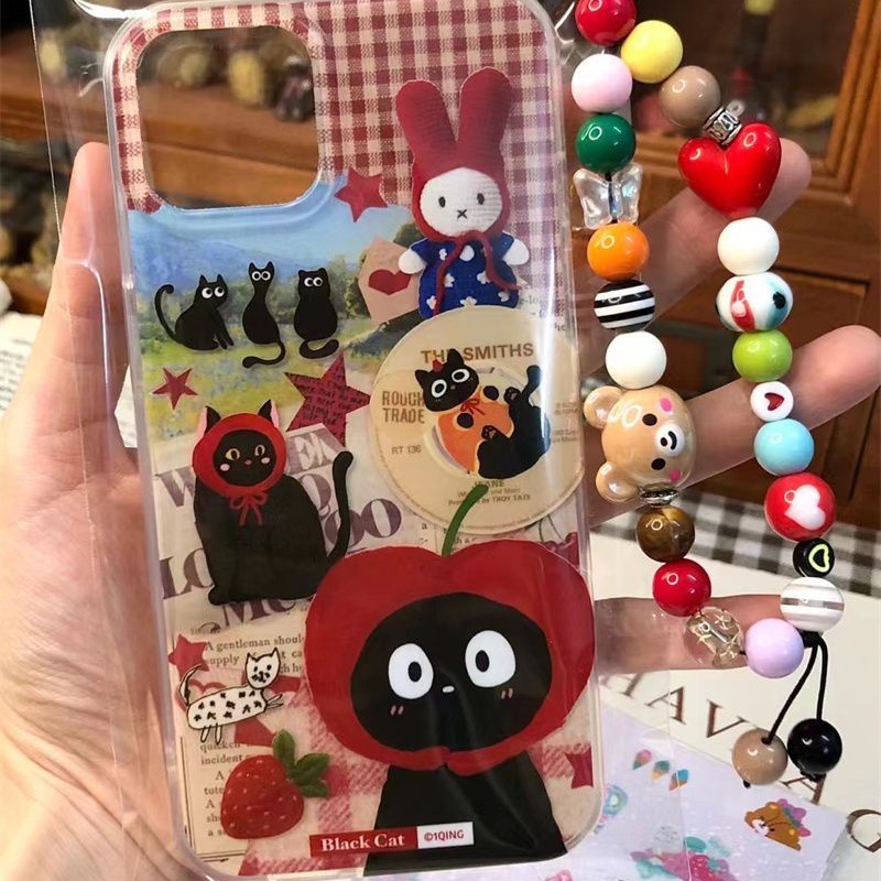 Fun Apple Head Cover Cat Phone Case for Iphone15promax Phone Case New 15 Apple 14/13/12 Soft