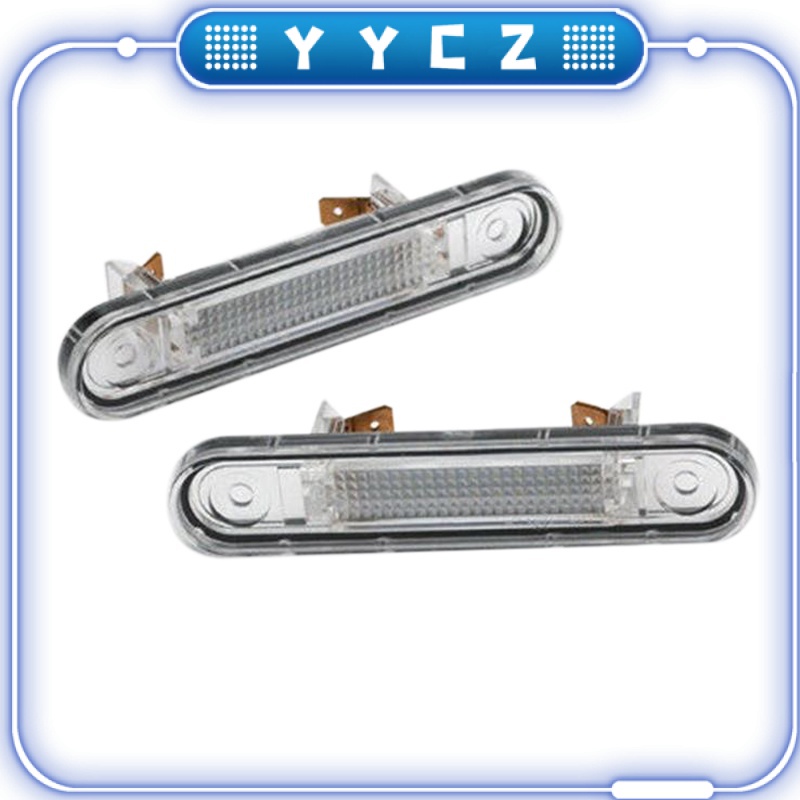 △Yycz△หลอดไฟ LED ติดป้ายทะเบียนรถยนต์ สําหรับ Mercedes-Benz W124 W201 W202 1 คู่