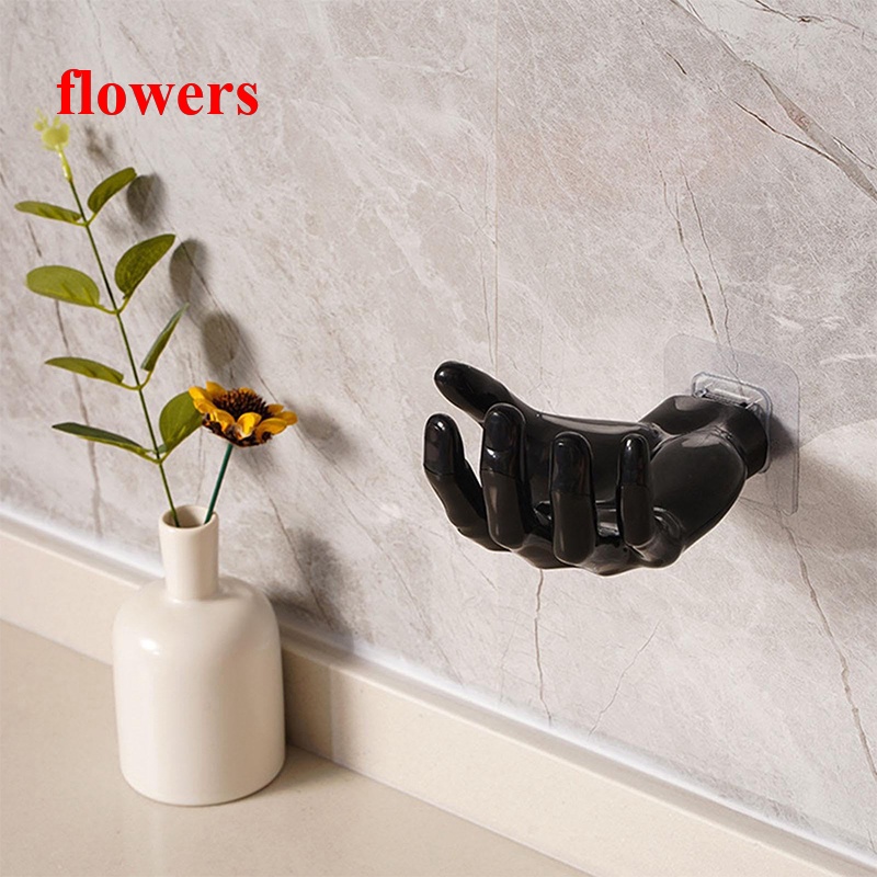 Flowers ที่วางลูกบอล รูปมือ | ขาตั้งโชว์ลูกบอล แบบติดผนัง | ที่เก็บของติดผนัง สําหรับบาสเก็ตบอล ฟุตบอล กุญแจ หูฟัง สบู่ (14 × 10 × 8 ซม.)