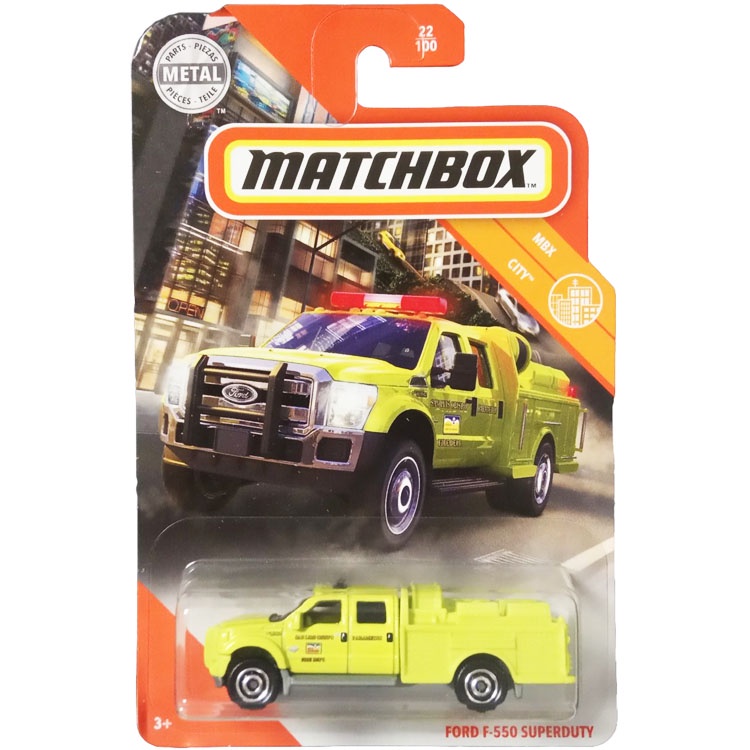 Matchbox MATCHBOX 9C7U FORD Raptor Truck Fire Saving Green FORD F-550 SUPERDUTY 22