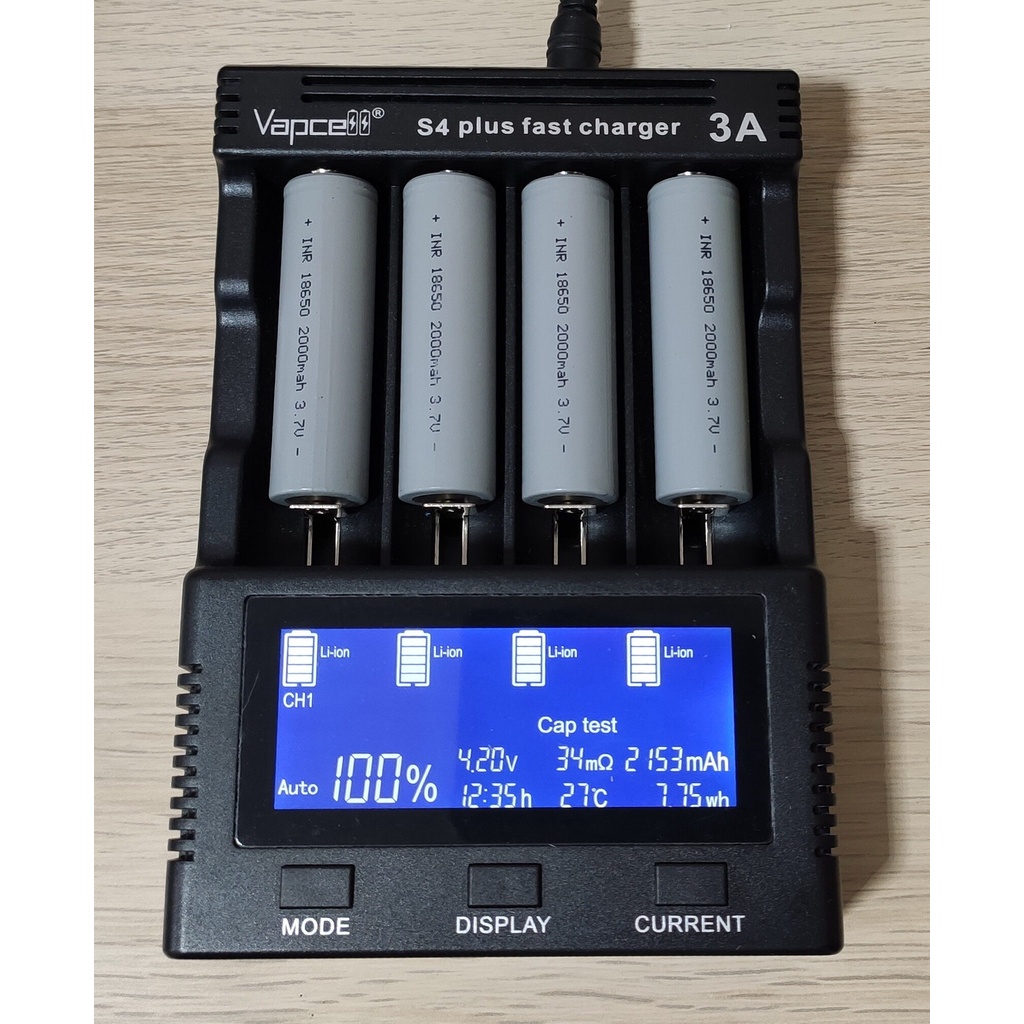 ถ่านชาร์จ 18650  Li-ion 3.7V 2000mAh TP หัวแบน 4 ก้อน  ถ่านโซล่าเซล ถ่านปัตตาเลี่ยน แบตสว่านไฟฟ้า