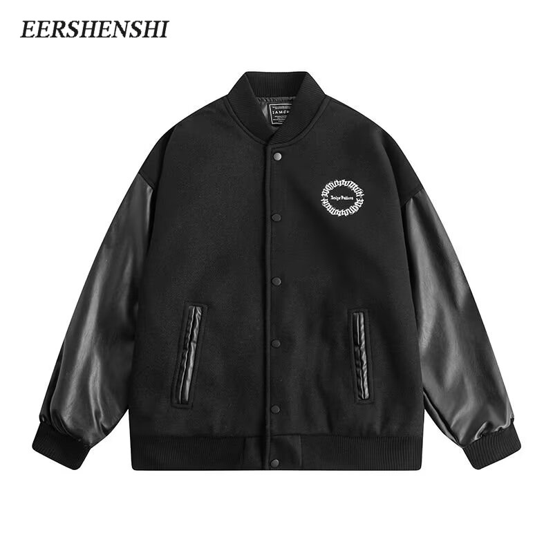 Eershenshi เสื้อแจ็กเก็ต เสื้อกีฬา สไตล์ยุโรป และอเมริกา เรียบง่าย เป็นที่นิยม แฟชั่นฤดูใบไม้ร่วง และฤดูหนาว สําหรับผู้ชาย