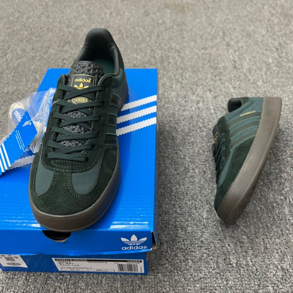 UA Shoes Adidas Originals Gazelle Indoor "Shadow Green Gum" Training Shoes For Men Women