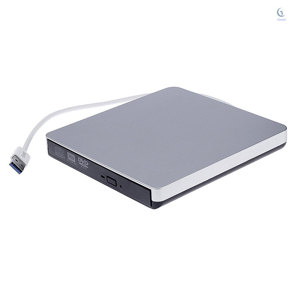 ไดรฟ์ออปติคอลภายนอก USB 3.0 บางเฉียบ CD-RW DVD-RW ไดรฟ์เขียน CD / DVD เครื่องเล่น DVD แบบพกพา สําหรับ Windows / Mac OS