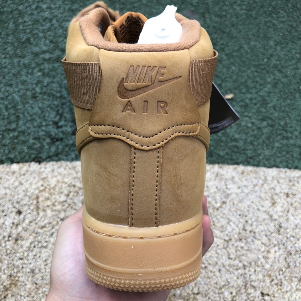 [เวอร์ชันพระเจ้า] Nike Air Force 1 AF1 High "Flax" รองเท้าผ้าใบลำลองไม่หุ้มข้อ แฟชั่น