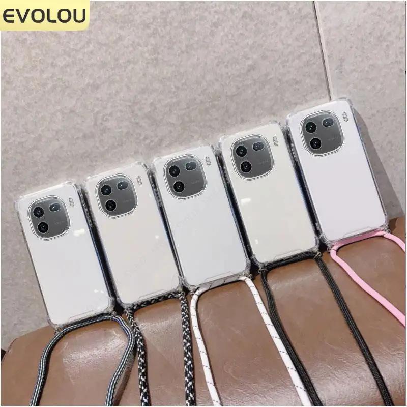 เคสซิลิโคนนิ่ม แบบใส พร้อมสายคล้อง สําหรับ Vivo Iqoo 12 Pro IQOO12 Iqoo 12Pro 11S