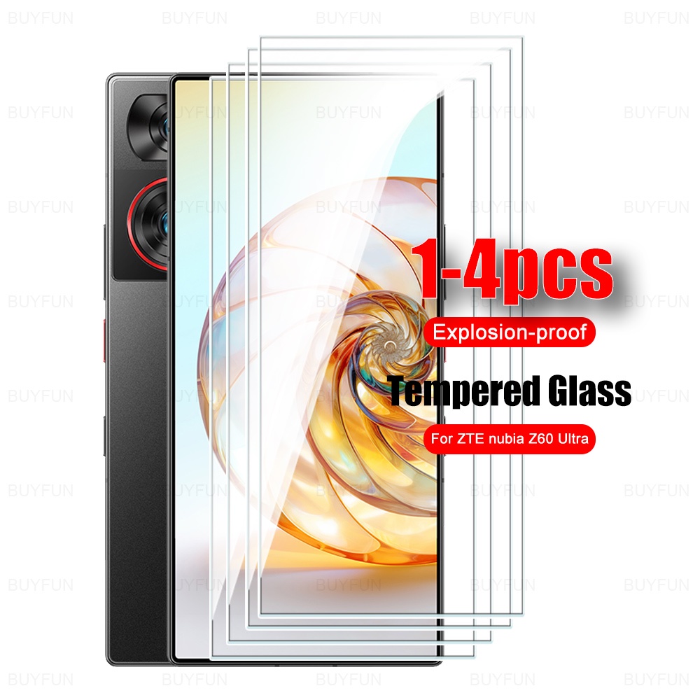 ฟิล์มกระจกนิรภัยกันรอยหน้าจอ แบบใส เต็มจอ สําหรับ ZTE nubia Z50 Z60 Ultra Red Magic 9 Pro+ 8 8s Pro Plus 5G Z60Ultra Z50Ultra 6.8 นิ้ว 1-4 ชิ้น