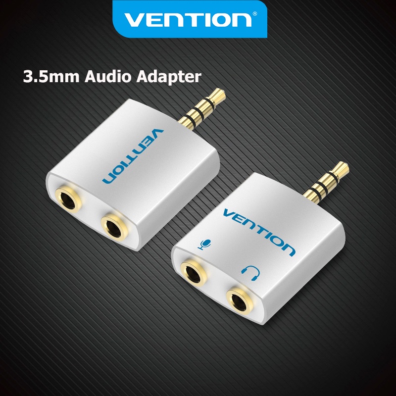 Vention ตัวแยกเสียงสเตอริโอ 3.5 มม. พร้อมอะแดปเตอร์หูฟัง / ไมโครโฟน สําหรับหูฟังคอมพิวเตอร์