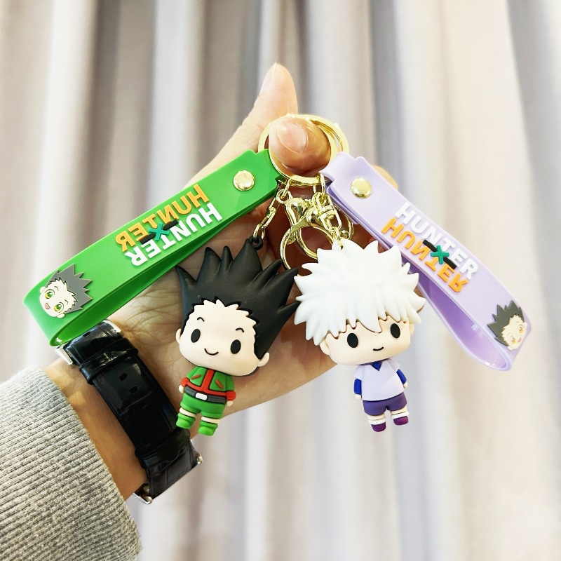 Hot HUNTERxHUNTER พวงกุญแจจี้การ์ตูนสามมิติตุ๊กตาพวงกุญแจรถ