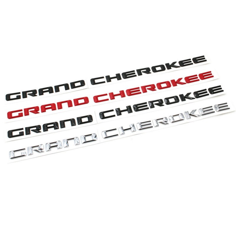 สติกเกอร์โลโก้ตัวอักษร Jeep GRAND CHEROKEE สําหรับติดตกแต่งขอบประตูรถยนต์
