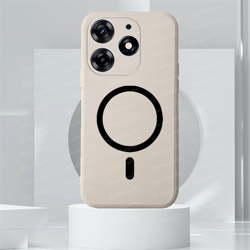 เคสโทรศัพท์มือถือ TPU นิ่ม ผิวด้าน แบบแม่เหล็ก ป้องกันเต็มเลนส์ สําหรับ Tecno Spark 20C BG7 Spark 20