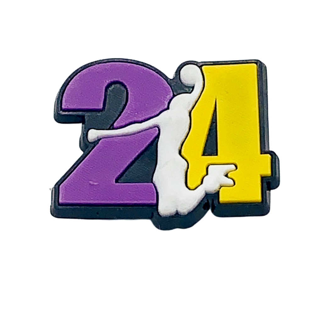 Croc Jibz NBA Professional Star Basketball Kobe Lakers DIY เข็มกลัดอุดตัน สําหรับรองเท้า Croc